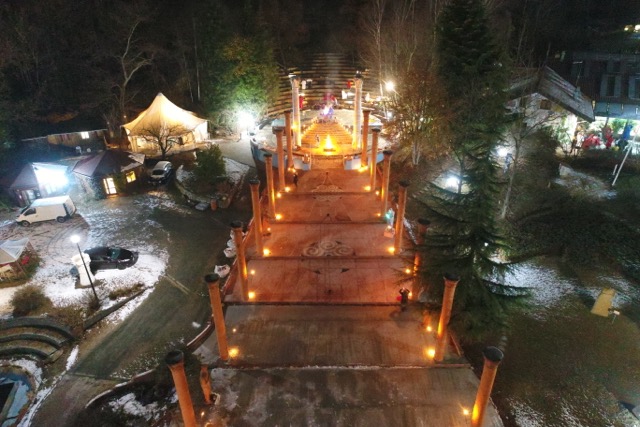 Full Moon Ritual in the Open Temple, seen from above